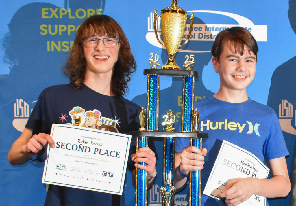 Second place was won by Ryker Tornow and Matthew Reynolds from Onsted schools.