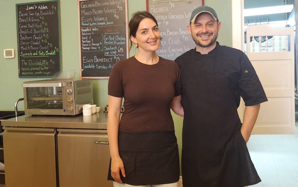 Lana and Kevni Asani are pictured inside Lana's Kitchen, which they opened at the end of May at 125 E. Maumee St.