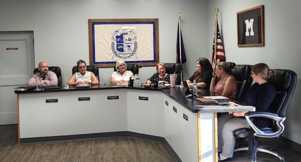Members of the Morenci City Council are pictured during their July 13 meeting.