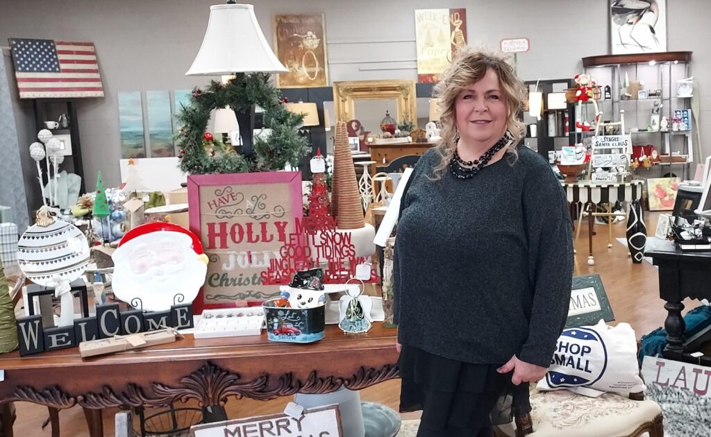 Beth Jessee is pictured inside her store, onefourseven on Toledo. (Photo by Julie C. Clemes)