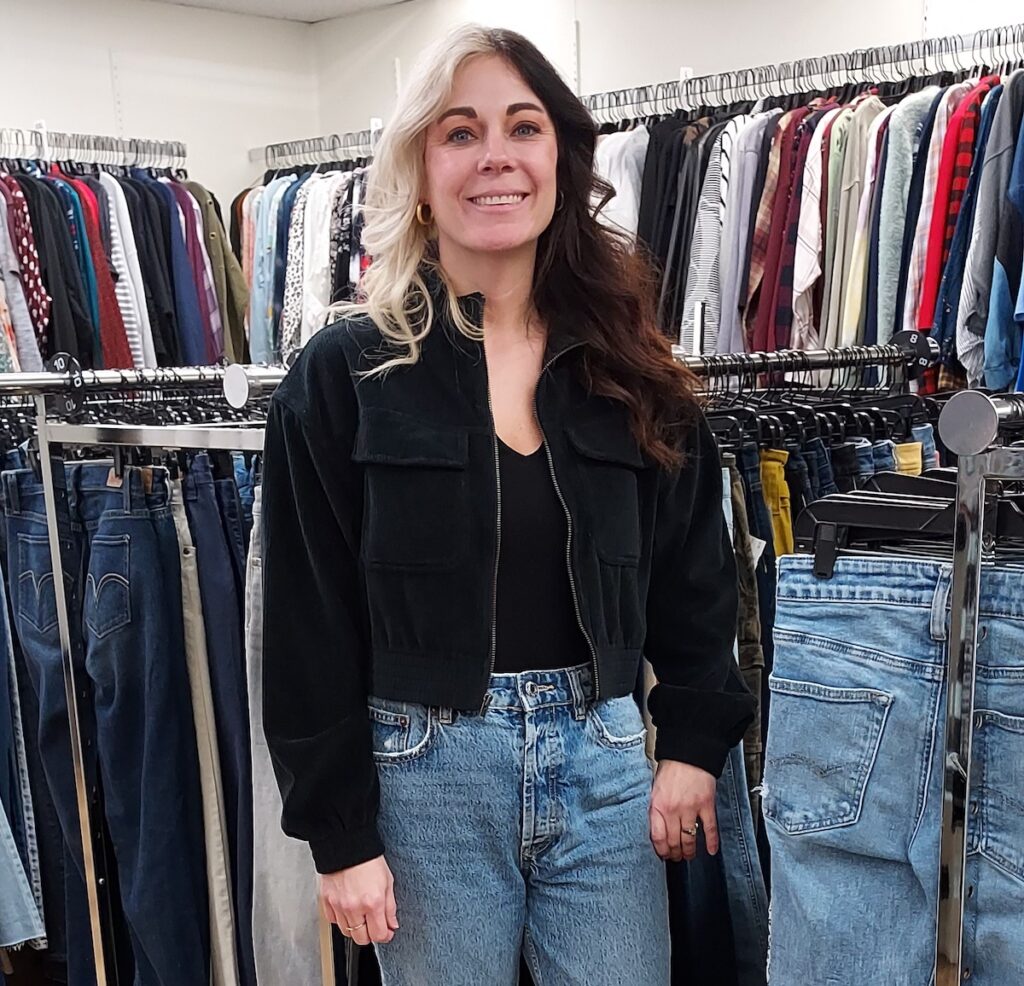 Jeri Graf is the owner of Stitched Consignment Shop, which opened recently on North Main Street in downtown Adrian.