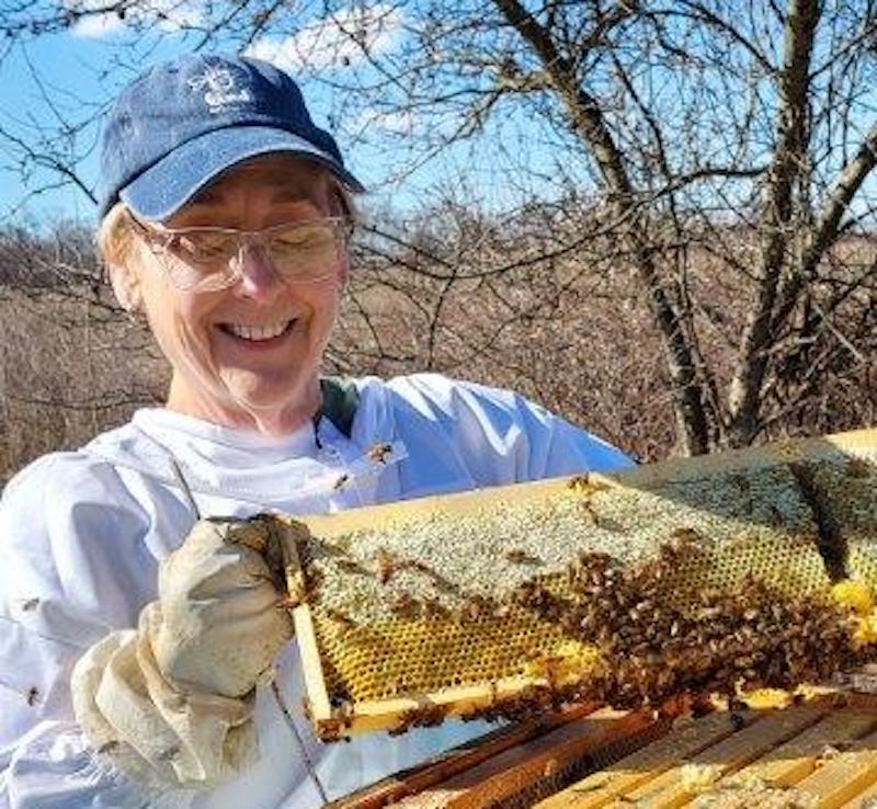 Carole Livingston got started in beekeeping when she took a class at the LISD Tech Center in 2022.