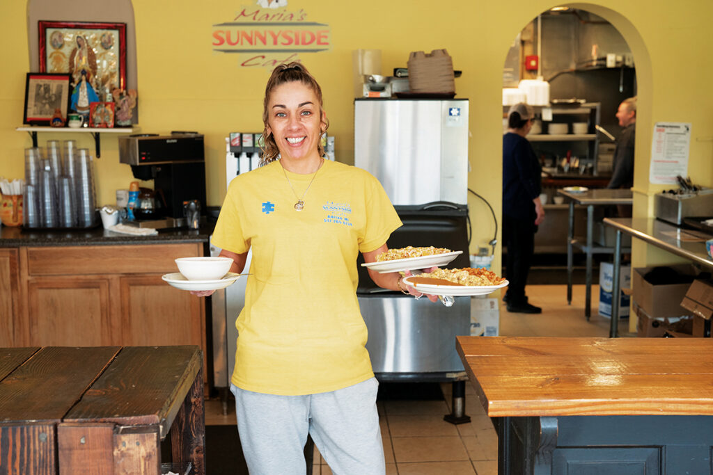 Maria Guerrero is the owner of Maria’s Sunnyside Cafe. She purchased the restaurant from her grandmother, Mary, in 2013. Four generations of the Guerrero family have worked at the restaurant, which is an anchor of Adrian’s Sunnyside neighborhood. (Photo by Lad Strayer)