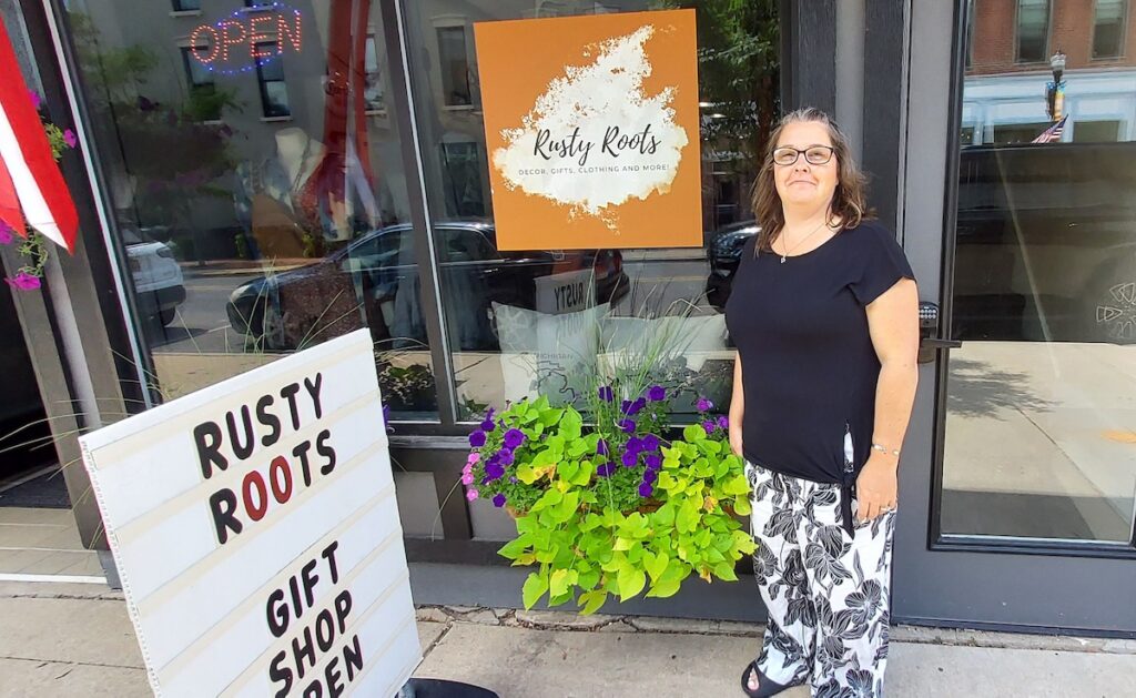 Teresa Watts recently opened Rusty Roots in downtown Adrian with her husband, Rob.