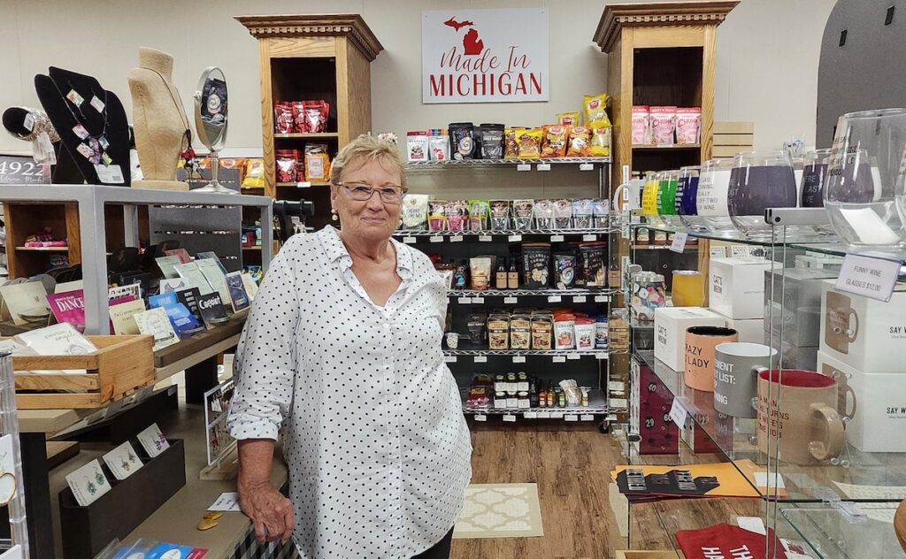 Diane Rauser is the owner of Sass Gift Shop in downtown Adrian. Sass, which bills itself as “your Made in Michigan headquarters,” is celebrating 10 years in business.