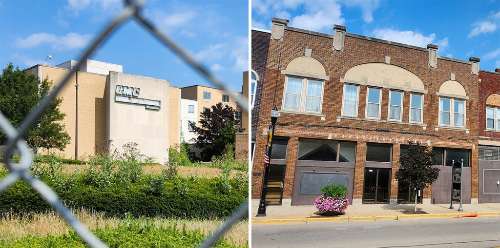 Two separate redevelopment projects — one at the former Bixby Hospital, one at an old movie theater on South Main Street — are to be discussed at the Aug. 6 Adrian City Planning Commission meeting.