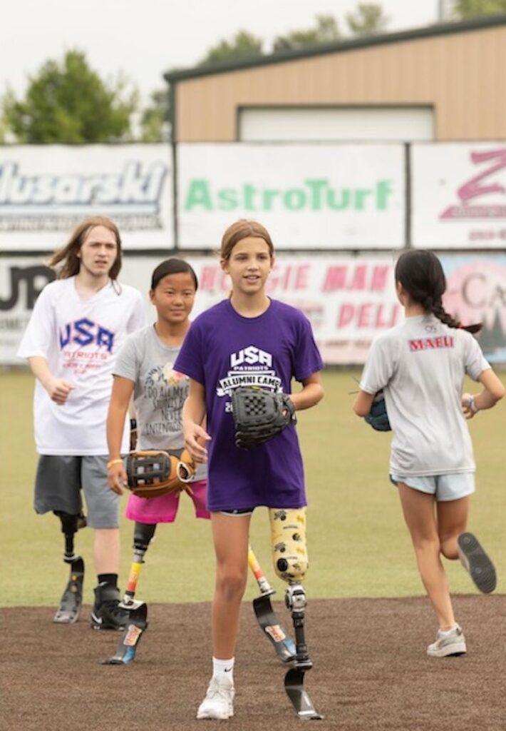 Young athletes take part in the USA Patriots’ alumni camp in 2022 at Adrian College. The alumni camp is returning to Adrian from Aug. 7-11 this year. (Photo by Jenn R. Price Photography)