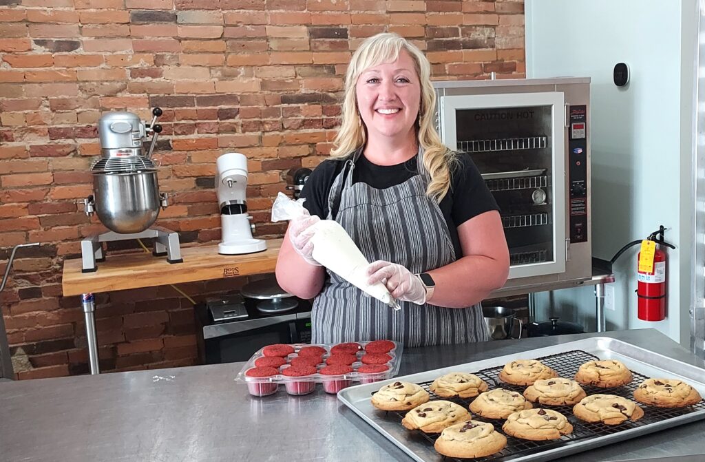 Mandy Andrews makes all kinds of sweet treats in her new kitchen on North Main Street in downtown Adrian.