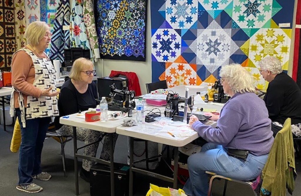 A quilting class is pictured at The Quilt Patch in Tecumseh.
