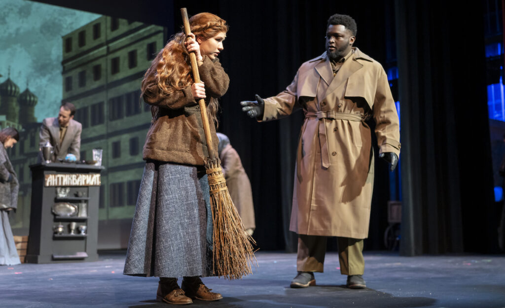 Aubrie Lauren as Anya and Brian Jones as Deputy Commissioner Gleb Vaganov are pictured in a scene from "Anastasia" at the Croswell Opera House. (Photo by Ashlee Sayles)