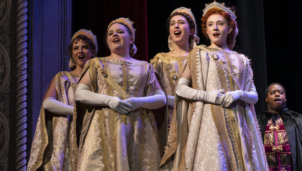 Russian aristocrats from the Romanov court are pictured in a scene from "Anastasia" at the Croswell Opera House. (Photo by Ashlee Sayles)