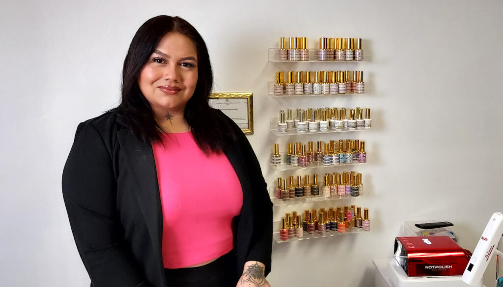 Nail technician Nelsy Martinez recently opened Dollhouse, a salon in downtown Adrian. (Photo by Julie C. Clemes)