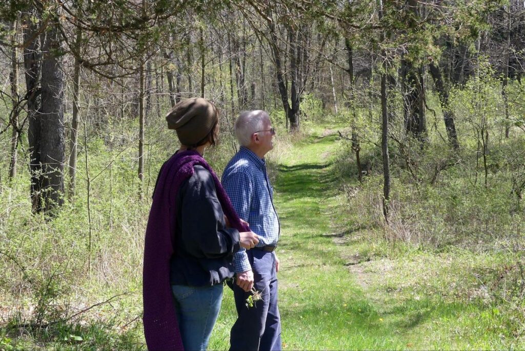 Stopping to listen to one of Bob Kellum’s stories about the land. (Photos by Kadi Franson)