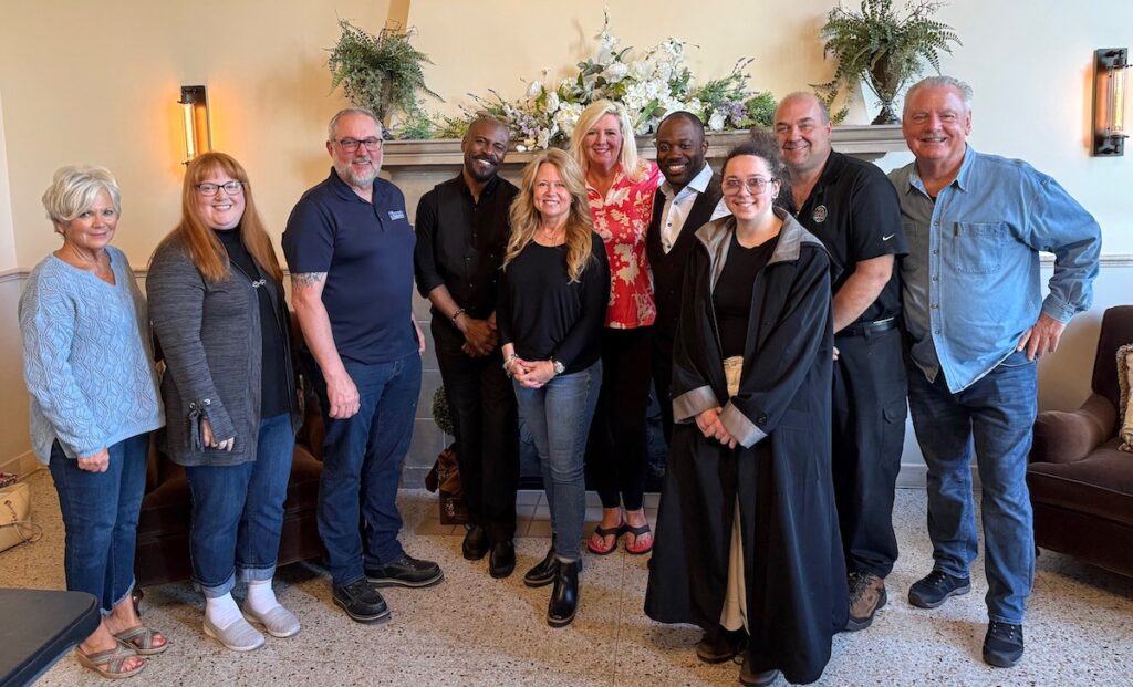 Launch Lenawee’s Entrepreneurial Action Program (LLEAP) recently graduated its eighth class. Pictured from left to right are program mentor Mary Murray, program director Sheila Blair, Brian Slusarski (Slusarski U-Park and Storage), Ray Collins III (BAM Bruthaz Atomic Mealz), Angela Slusarski (Summit Clean & Restore Co.), Annette Stone (Stone’s Dressing), Chris Watson (BAM Bruthaz Atomic Mealz), Gabrielle Stringer (Dooms Daisies), Rusty Russell (Russell’s Complete Clean Care), and program mentor Mark Murray.