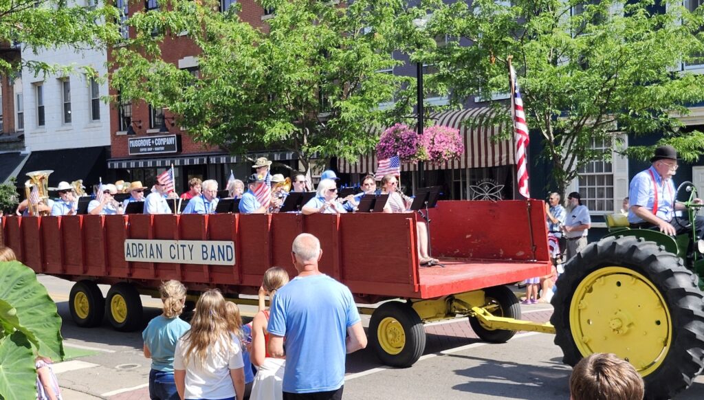The Adrian City Band, one of the oldest continuously operating municipal bands in the country.