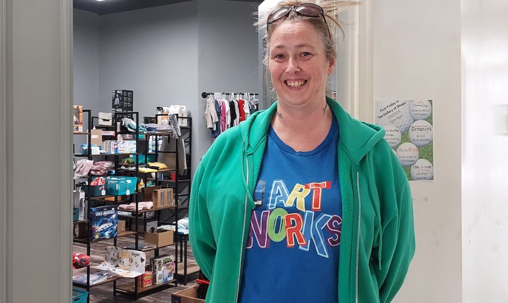 Kim Clymer is the owner of Kim’s Thrifty Finds in downtown Adrian. (Photo by Julie C. Clemes)