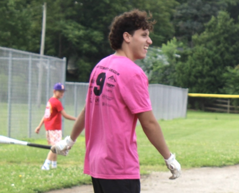 Ronnie VanSteenkiste-Amador’s brother, Dylan, plays in the June 21 softball tournament held in her memory.