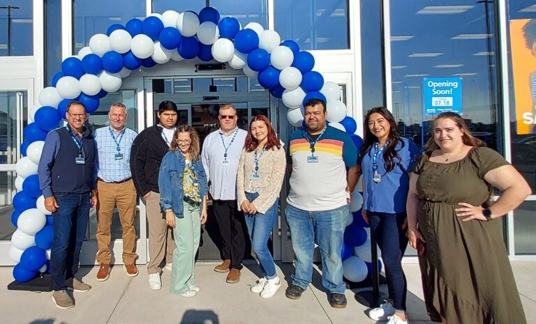 Pictured at the June 19 ribbon cutting for Ross Dress for Less in Adrian are Chris Wilkinson, Mike Kimbrough, Kim Hill, Brian Ford, Natalie Sianez, Alberto Valencio, store manager Heather Martinez, and Brie Wyckoff.