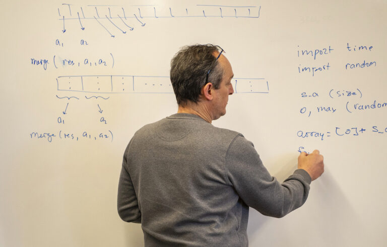 Associate professor Mohammed Ouali is one of Adrian College's computer science instructors.