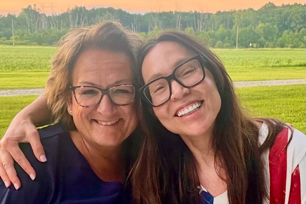 Lori Beekel and Jenny Sternhoff, whose friendship began as pen pals when they were 9 years old, reunited recently at Beekel’s Madison Township home.