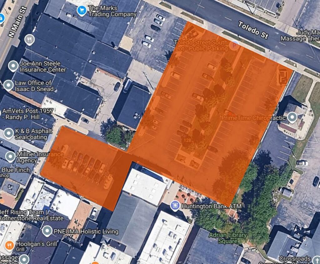 The highlighted city parking lots will be closed on Aug. 30 and 31.