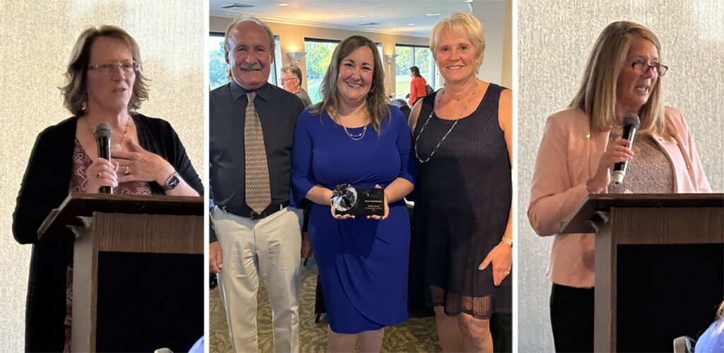 The 2025 Athena Awards recognized Sherri Tuckey, Kara Dominique, and women leaders within Lenawee County government (represented by county administrator Kim Murphy). The awards were presented on Sept. 16. (Photos by Kate Mitchell)