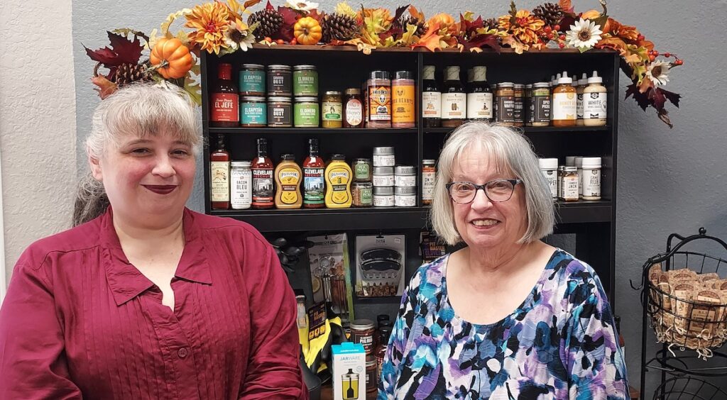 Kim Swayman, left, and her mother, Beverly Swayman, opened Wildflowers Emporium in downtown Adrian. (Photo by Julie C. Clemes)