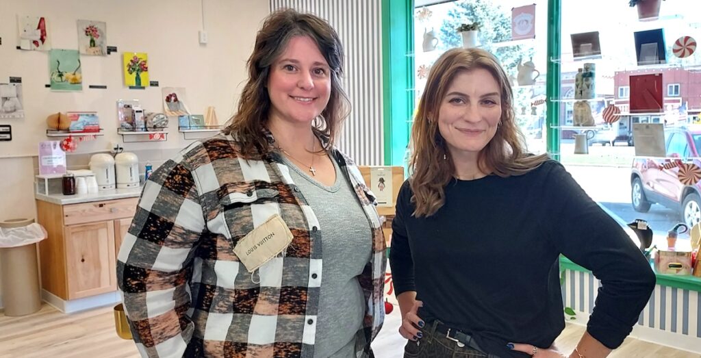 Pictured inside Choate Marketplace are owner Kate Manville-Schwartz, left, and manager Alli Grant. (Photo by Julie C. Clemes)