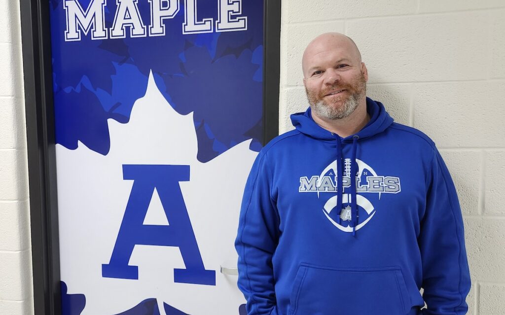 Chad O’Brien, athletic director at Adrian High School, was recently named Region 6 Athletic Director of the Year by the Michigan Interscholastic Athletic Administrators Association. (Photo by Erik Gable)