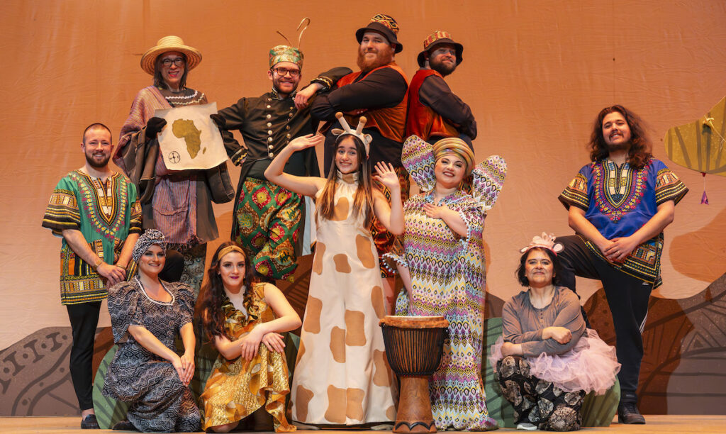 The cast of "Giraffes Can't Dance" at the Croswell Opera House. (Photo by Ashlee Sayles)