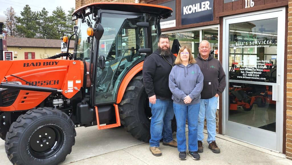 Jeffrey Lietzke and his parents, Sandra and Lynn Lietzke, operate Bill’s Service in downtown Blissfield, which was founded 70 years ago by Lynn’s father. (Photo by Erik Gable)
