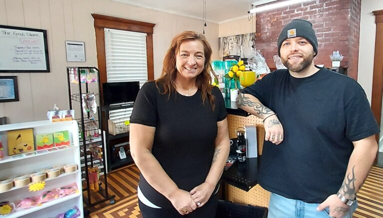 Ann McClure and Branden Kaufman operate The Grab Shack at 124 North St. in Morenci. (Photo by Julie C. Clemes)