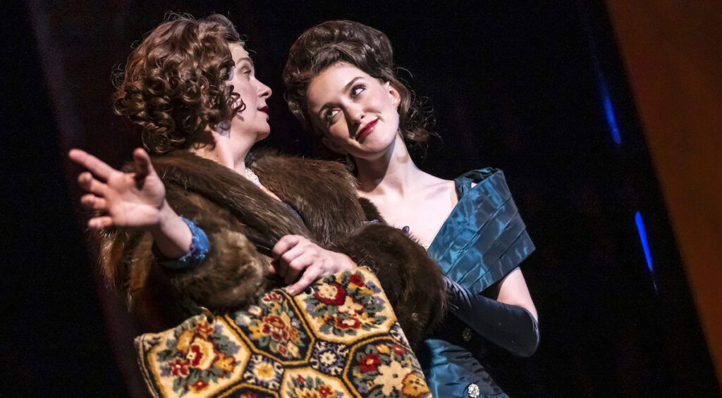 Julia Hoffert as Mama Rose and Emma Skaggs as Louise are pictured in a scene from "Gypsy" at the Croswell Opera House. (Photo by Ashlee Sayles)