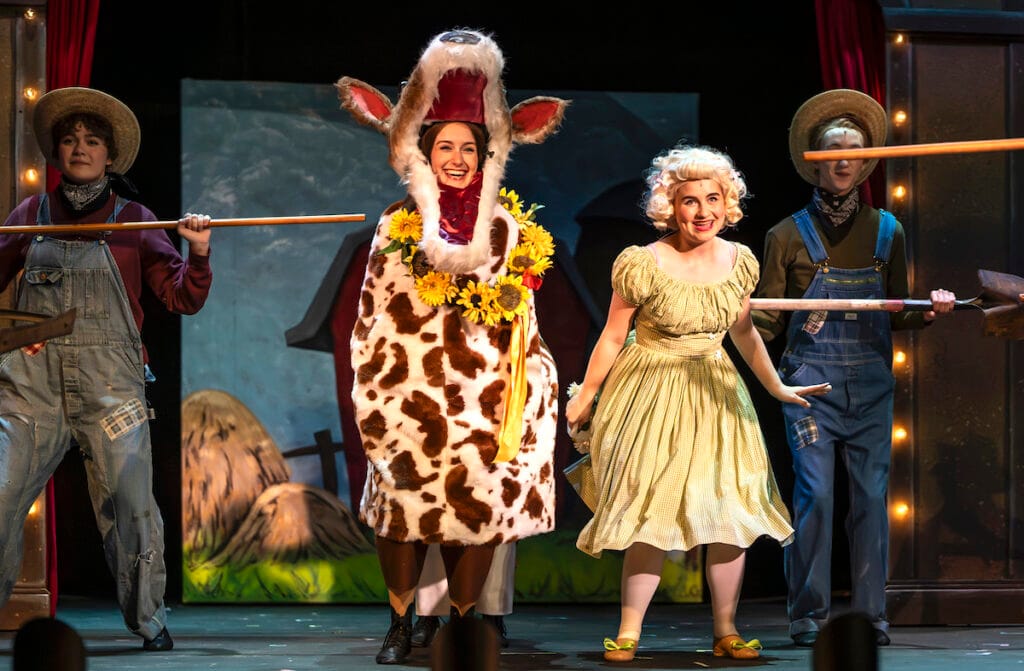 Emma Skaggs as Louise and Abigail Lipsitz as June are pictured in a scene from "Gypsy.)