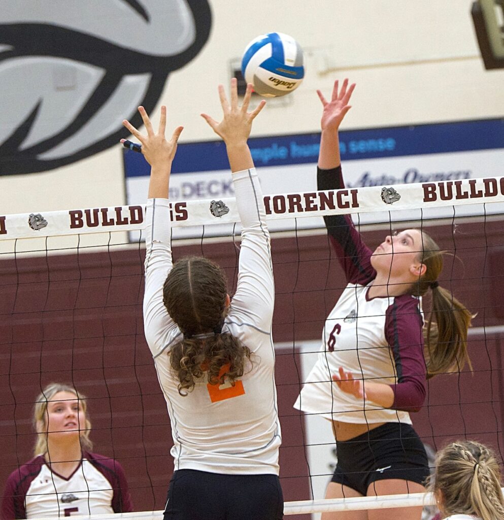 Colbie Ekins, right, will be a leader for the Morenci volleyball team as she heads into her senior year. (Photo by David Green)
