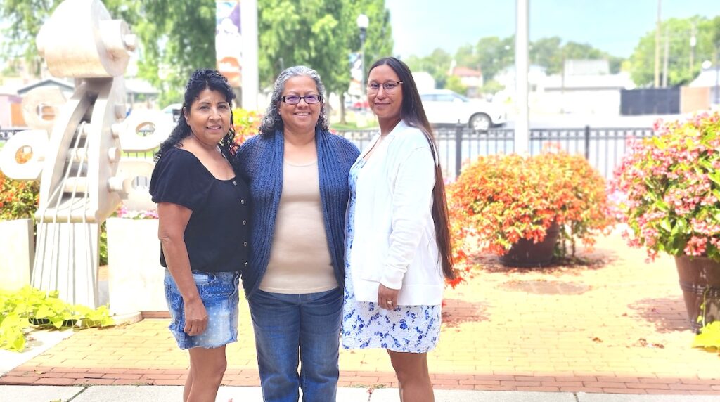 Three of the women who have taught folklórico dance in Adrian over the years: Adelita (Yaya) Solis, who took over the troupe Cielito Lindo from Blanca Martinez back in 1981; Raquel Ybarra, who ran the group as Tropa de Niños Pequeños; and Teresa Gutierrez, who took on the role this year and changed the group’s name to Raíces de mi Tierra, which is Spanish for “roots of my town.”