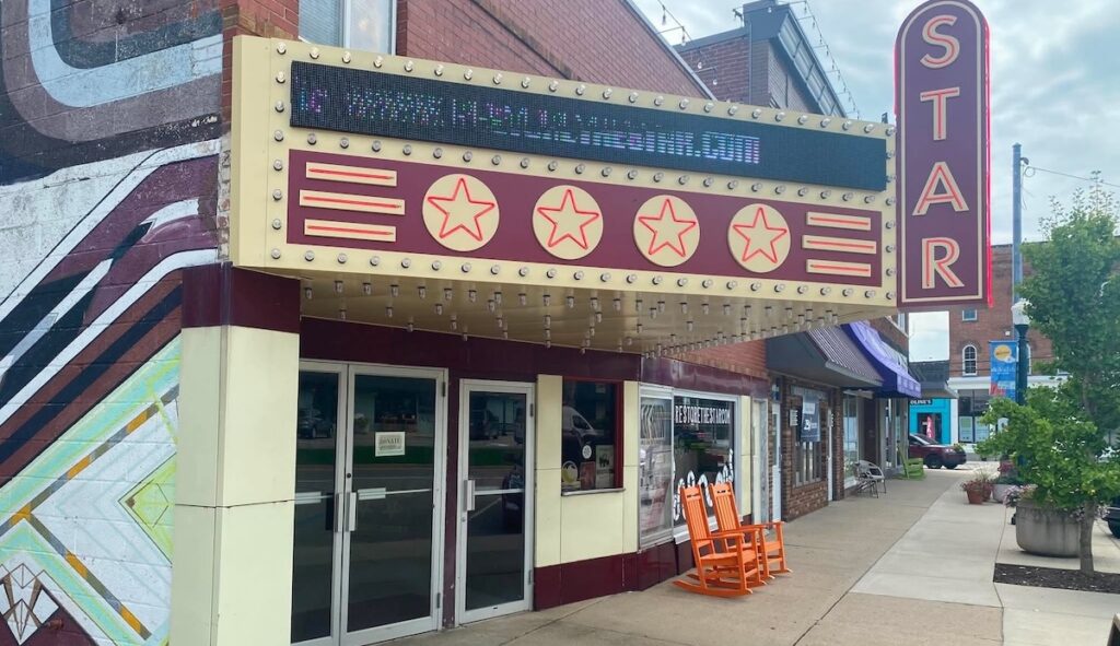 The Star Theatre, pictured on Sept. 1, was one of five downtown locations awarded facade improvement grants by the village of Brooklyn's Corridor Improvement Authority. (Photo courtesy of Village of Brooklyn)