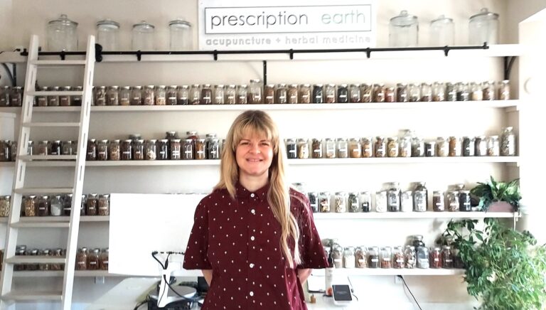 Melissa Anderson is the owner of Prescription Earth Acupuncture & Herbal Medicine, which recently moved from Tecumseh to Adrian. In addition to the practice’s current offerings, Anderson hopes to add a kitchen and tea room next year. (Photo by Julie C. Clemes)