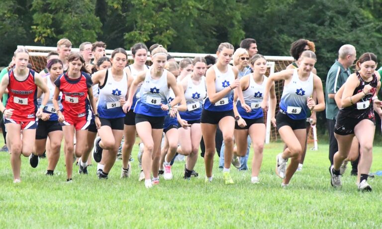 Adrian cross country teams got off to a good start at the Lenawee County preview meet on Aug. 22, with both boys and girls finishing first overall and senior Ayda Skeels capturing first place in the girls' race. (Photo by Erik Gable)