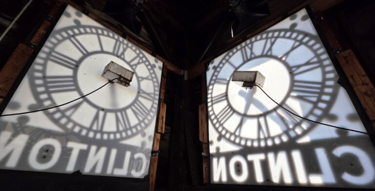 The view from inside the Clinton Inn clock tower. (Photo courtesy of Kristi Whiting)
